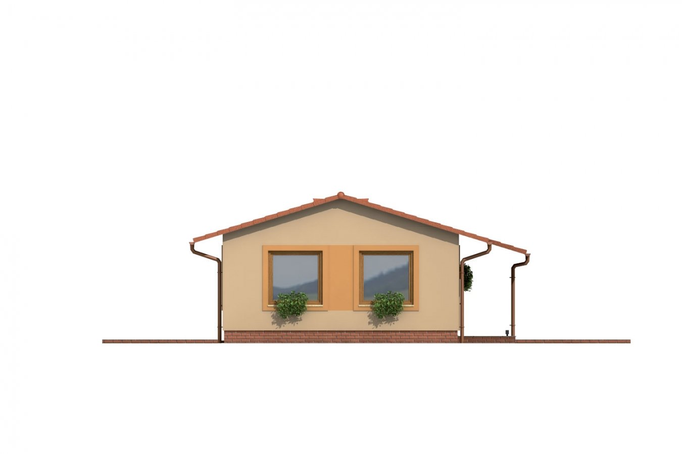 projekt domu so sedlovou strechou vhodný na úzky pozemok